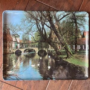 Vintage melamine Tray beautiful scenery- Italy